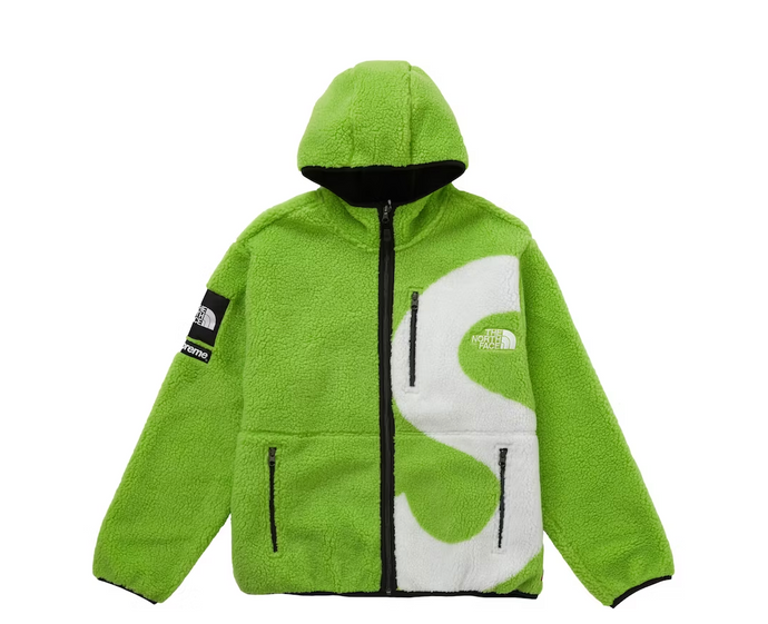 Supreme The North Face S Logo Fleece Jacket Lime