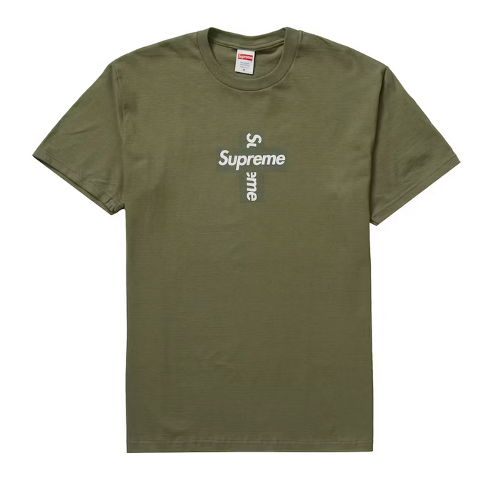 Supreme Cross Box Logo Tee Light Olive