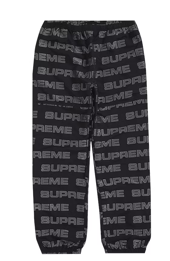 Supreme Logo Ripstop Track Pant Black