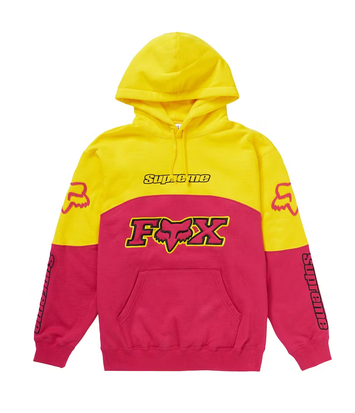 Supreme Fox Racing Hooded Sweatshirt Pink