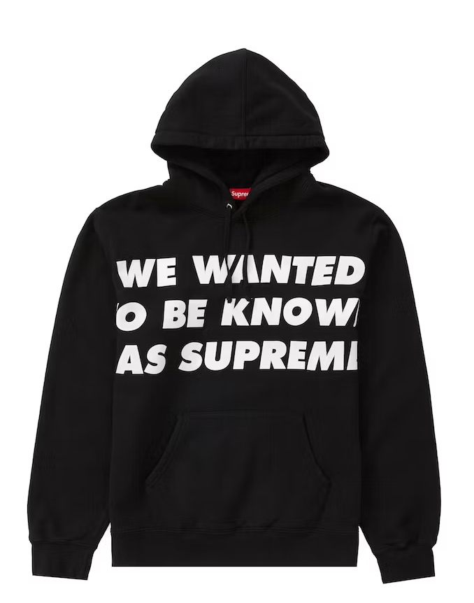 Supreme Known As Hooded Sweatshirt Black