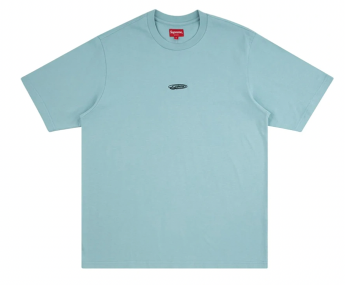 Supreme Embroidered Logo Tee Blue