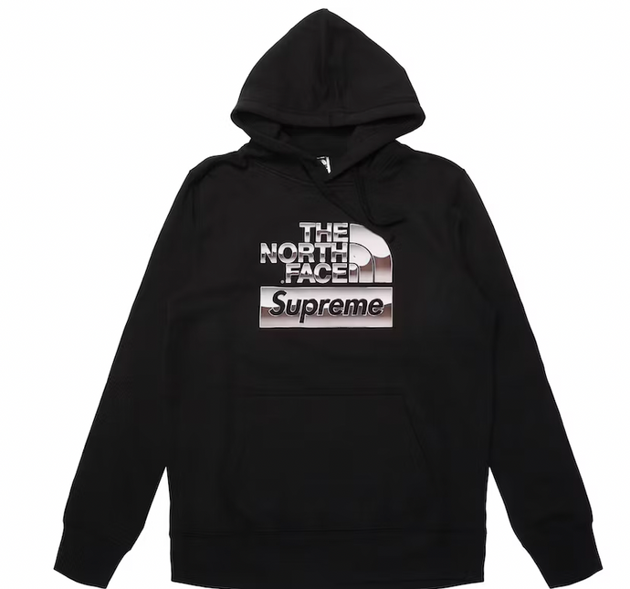 Supreme The North Face Metallic Logo Hooded Sweatshirt Black