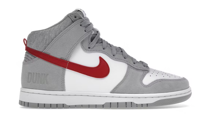 Nike Dunk High Light Smoke Grey Gym Red