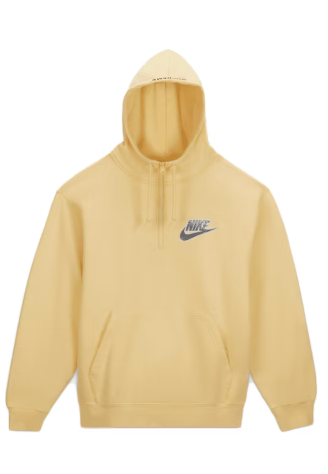 Supreme Nike Half Zip Hooded Sweatshirt Men's Pale Yellow