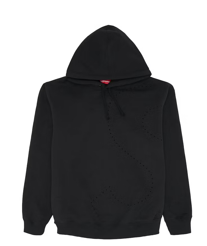 Supreme Laser Cut S Logo Hooded Sweatshirt Men's Black