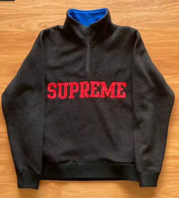 Supreme Poalrtec Fleece Half Zip Black/Red