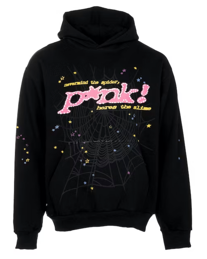Sp5der P*NK Hoodie Black