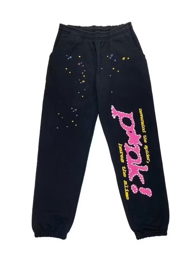 Sp5der P*NK Sweatpants Black