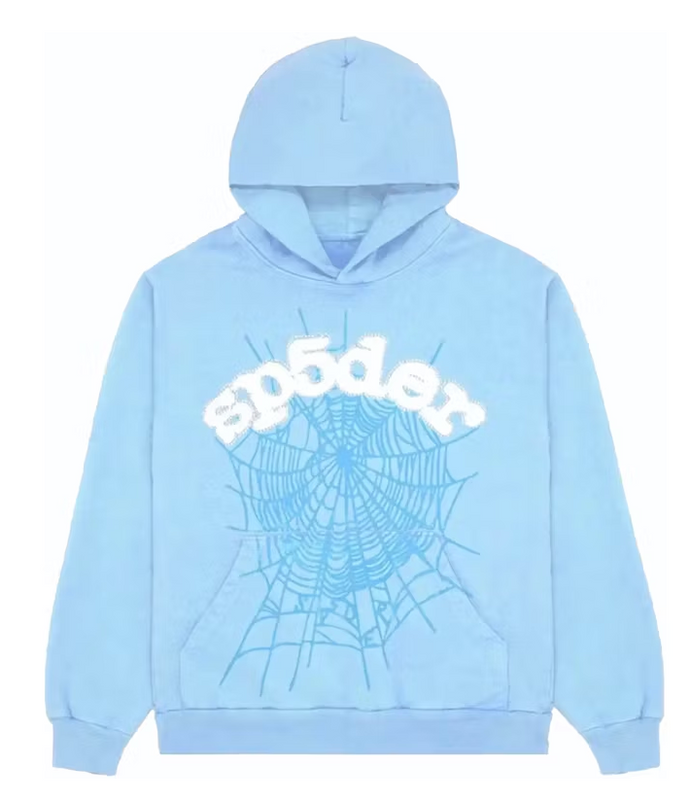 Sp5der Web Hoodie Sky Blue