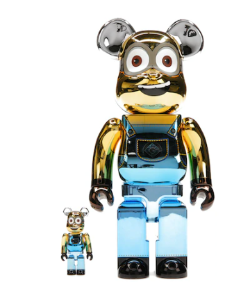 Bearbrick DAVE 100% & 400% Set CHROME Ver.