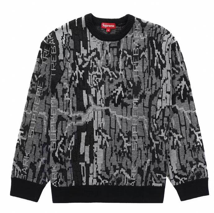 Supreme Trebark Camo Sweater Black