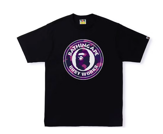 BAPE Color Camo Busy Works Tee (SS22) Black Double Purple