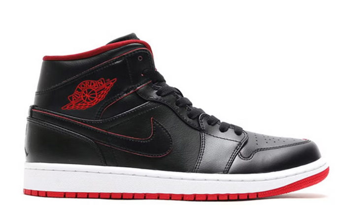 Jordan 1 Retro Mid Black Red White