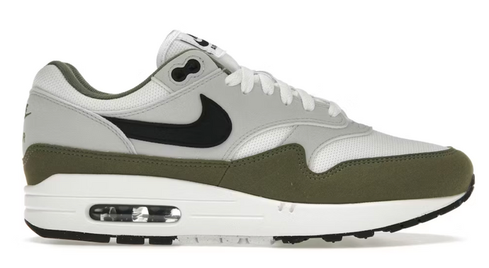 Nike Air Max 1 White Black Medium Olive