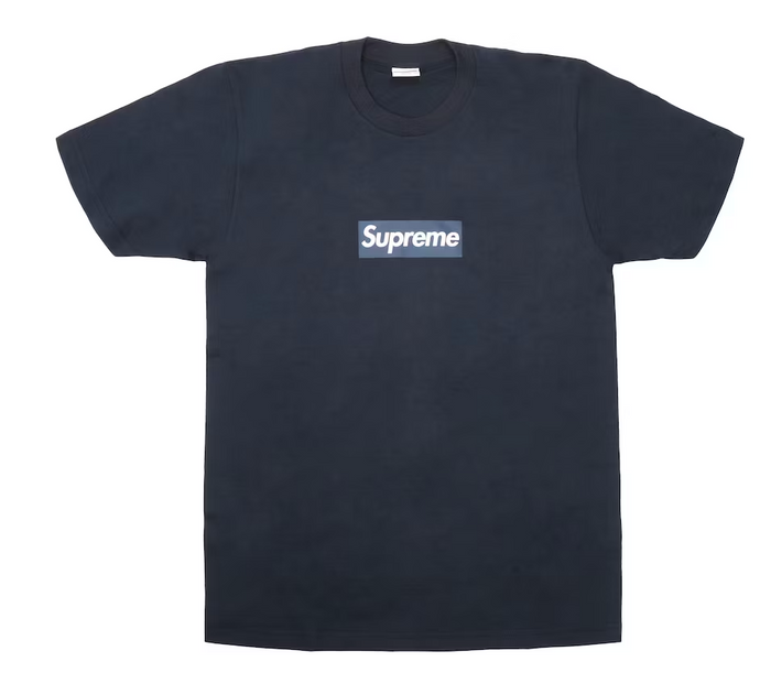 Supreme New York Yankees Box Logo Tee Navy