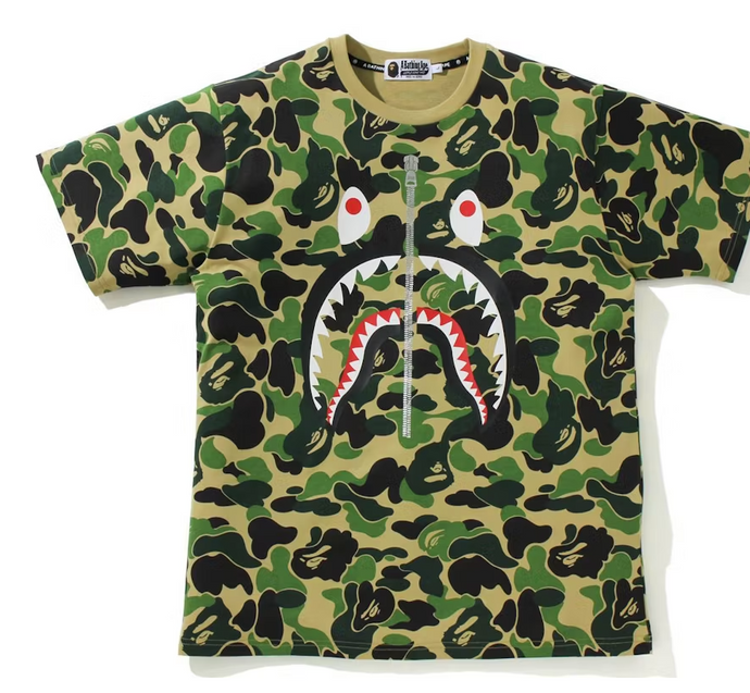 BAPE Big ABC Camo Shark Tee Green