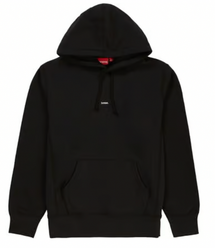 Supreme Micro Logo Hoodie Black