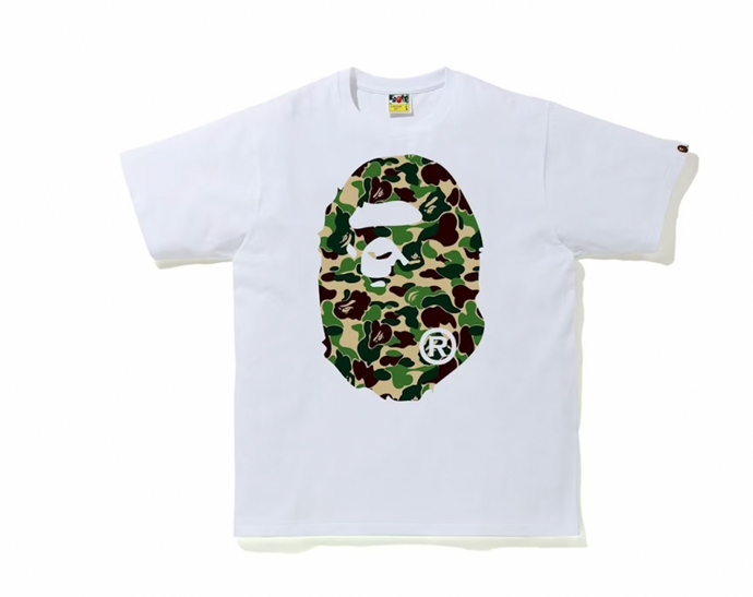 BAPE ABC Camo Big Ape Head Tee White/Green