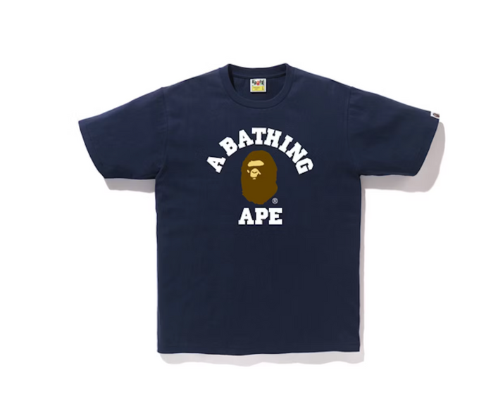 BAPE College Tee Navy