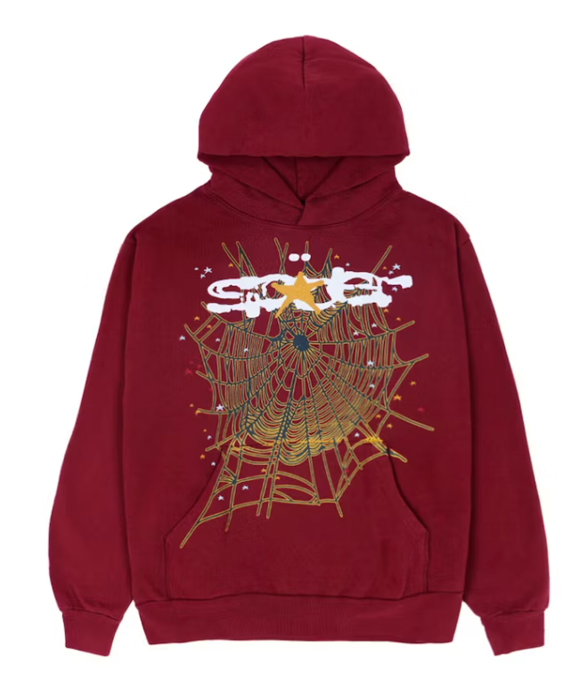 Sp5der Logo Hoodie Maroon