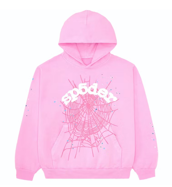 Sp5der OG Web Hoodie Pink