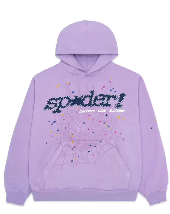 Sp5der Acai Hoodie Purple