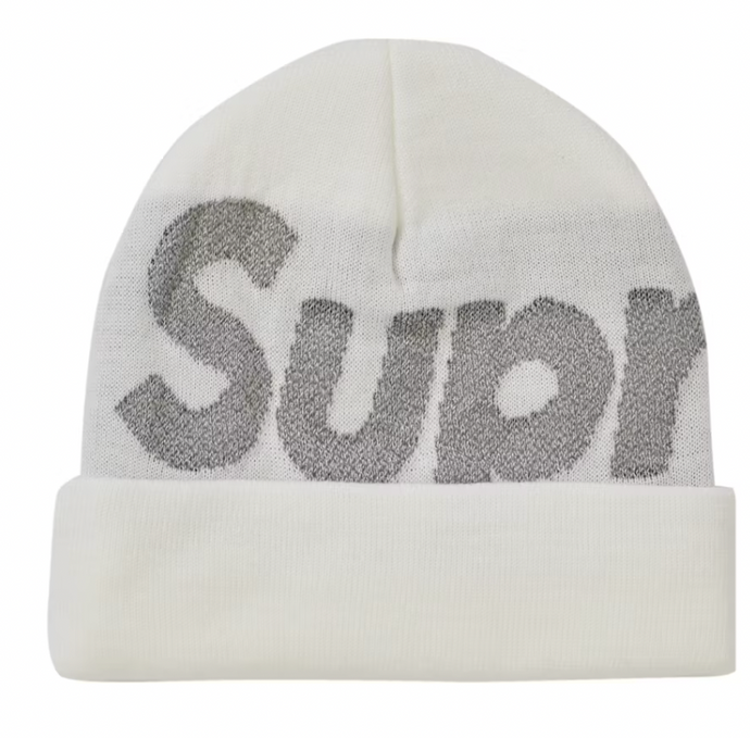 Supreme Big Logo Beanie (FW18) White
