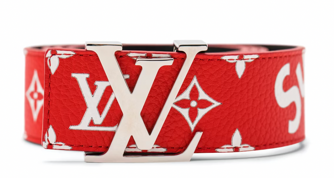 Louis Vuitton x Supreme Initiales Belt 40 MM Monogram Red