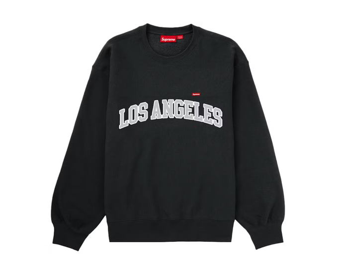 Supreme Los Angeles Shop Small Box Crewneck Black