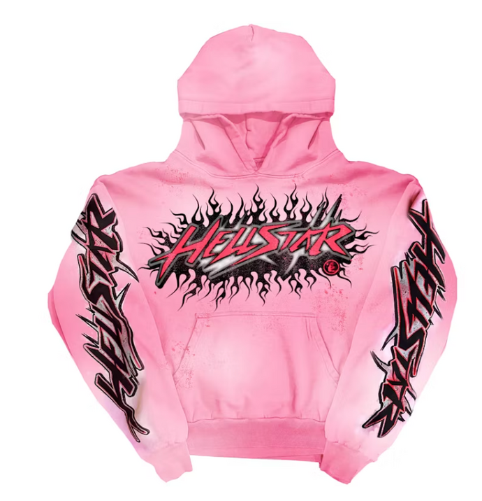 Hellstar Brainwashed Without Brain Hoodie Pink