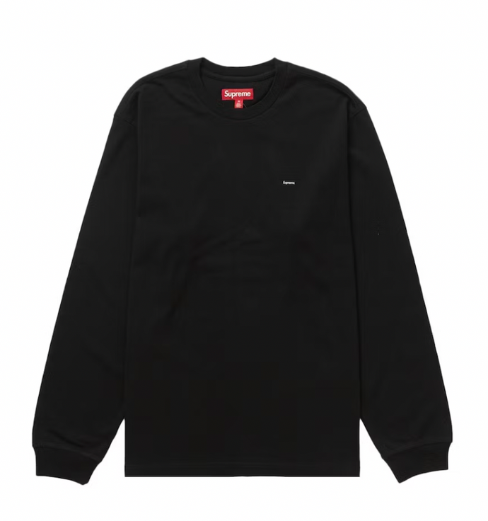 Supreme Small Box L/S Tee Black