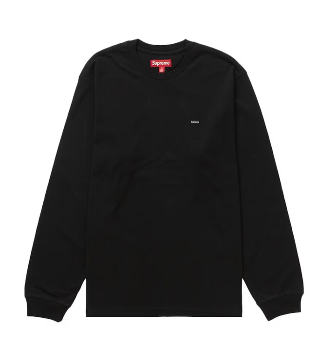 Supreme Small Box L/S Tee Black