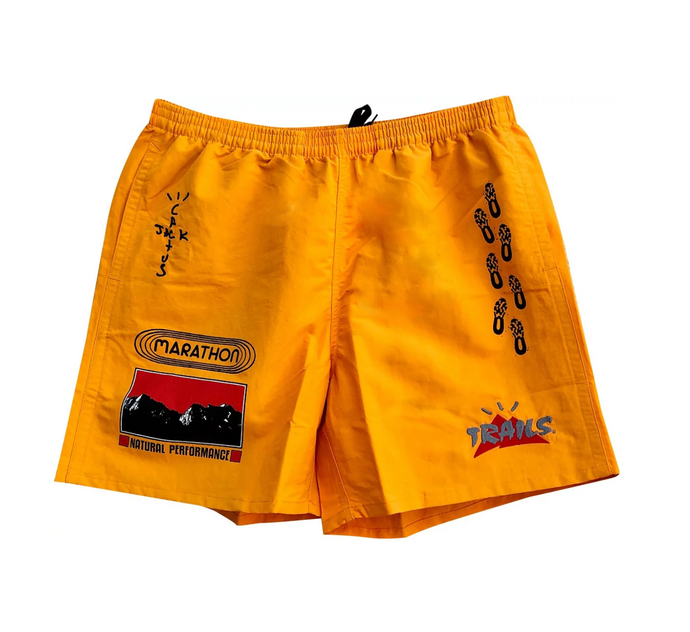 Travis Scott Path Shorts Gold