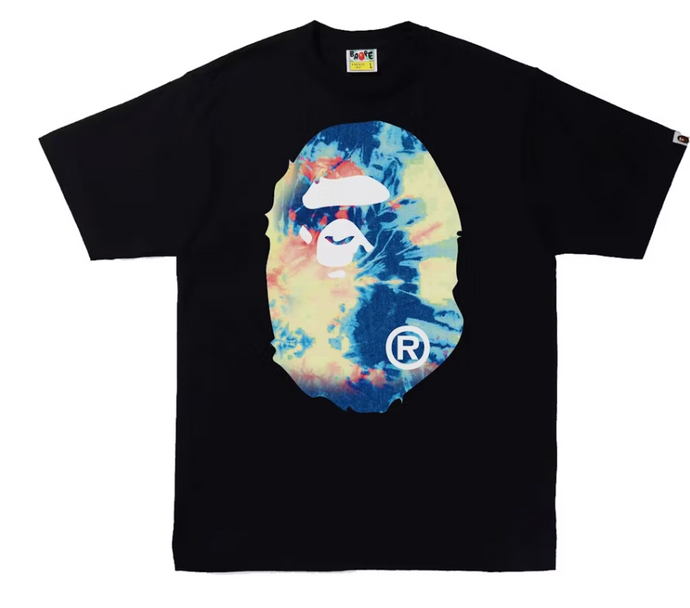 BAPE Tie Dye Big Ape Head Tee Black/Multi
