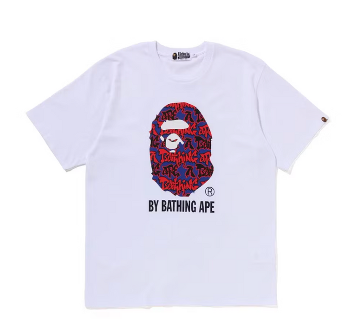 BAPE Graffiti Pattern By Bathing Ape Tee White