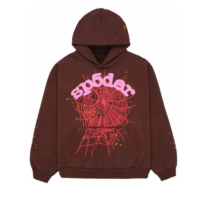 Sp5der Web Hoodie Brown