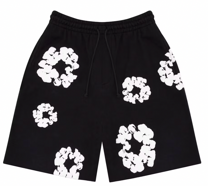 Denim Tears The Cotton Wreath Shorts Black