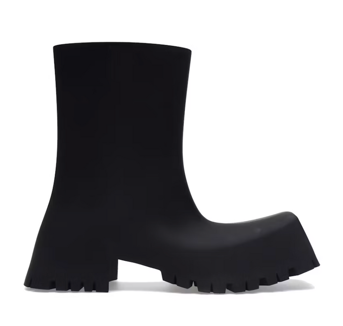 Balenciaga Trooper Rubber Boot Black