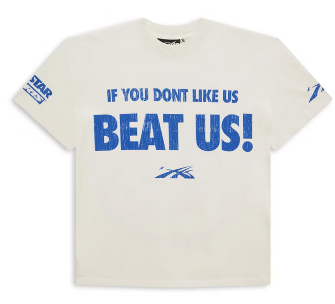 Hellstar Beat Us! T-shirt White/Blue