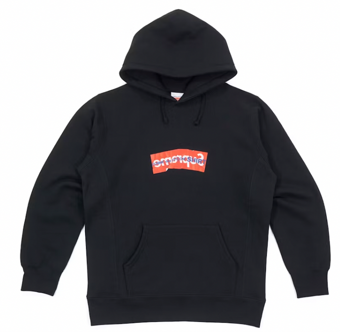 Supreme Comme Des Garcons SHIRT Box Logo Hooded Sweatshirt Black