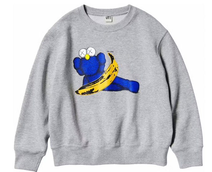 KAWS x Uniqlo Warhol Graphic 472951 Sweatshirt Gray