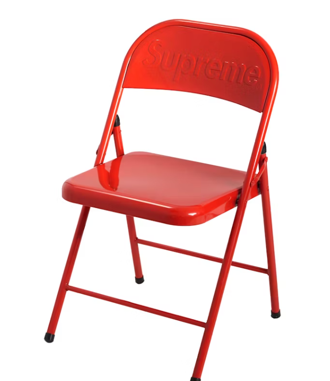 Supreme Metal Folding Chair Red