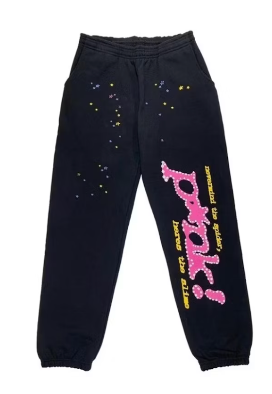 Sp5der P*NK Sweatpants Black