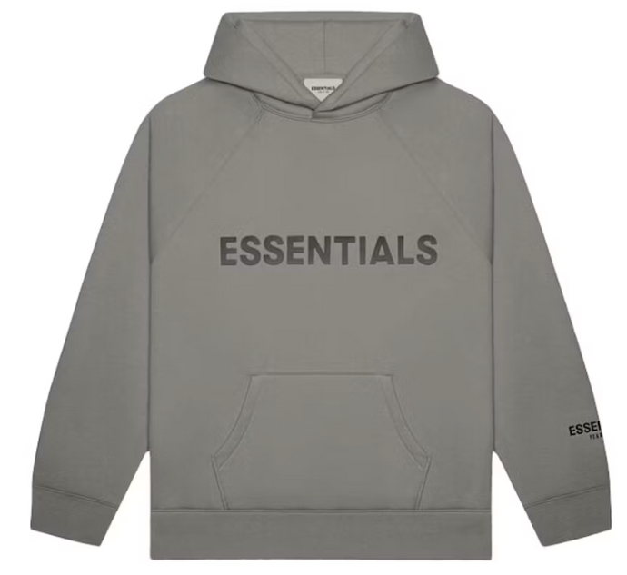Fear of God Essentials Pullover Hoodie Applique Logo Gray Flannel/Charcoal