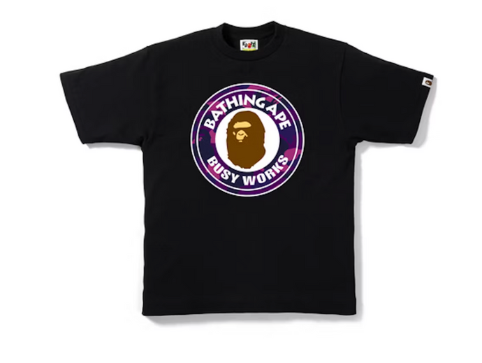 BAPE Color Camo Busy Works Tee Black/Purple