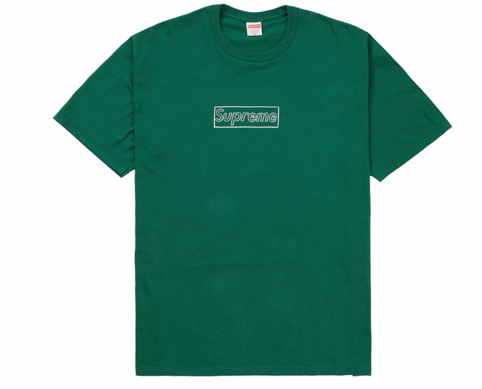 Supreme KAWS Chalk Logo Tee Light Pine