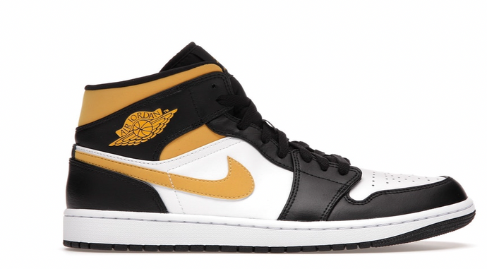 Jordan 1 Mid White Pollen Black