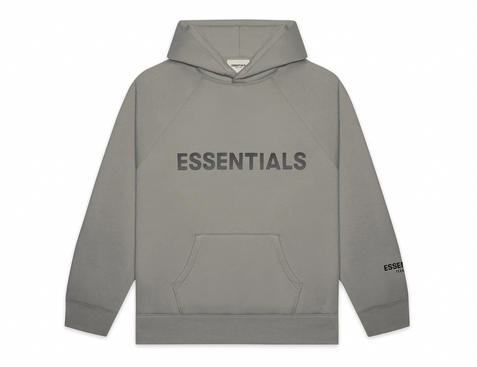 Fear of God Essentials Pullover Hoodie Applique Logo Cement
