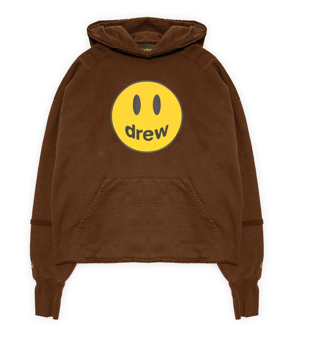 drew house mascot deconstructed hoodie brown